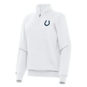 Women's Antigua White Indianapolis Colts Victory Quarter-Zip Top
